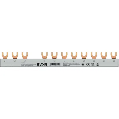 EATON Sammelschiene EVGK-3PHAS/N/8MODUL/LS EP-501070 | Gabelverschienung 3-polig | 213mm | 10mm² | 63A | grau