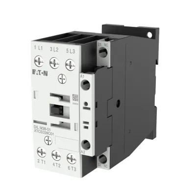 Eaton Leistungsschütz DILM38-01 112456 | 3-polig + 1 Öffner | 18,5kW 400V AC3 | 38A | Schraubanschluss | 230V AC