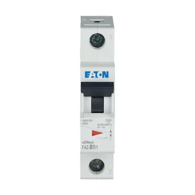 EATON Leitungsschutzschalter FAZ-B1/1 278520 | 1-polig | B-Kennlinie | 1A | 230V AC | 10kA | Industriequalität | IP20