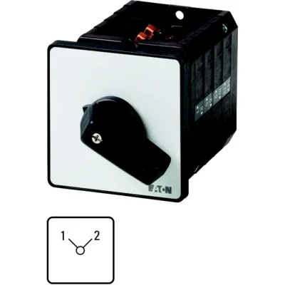 EATON Umschalter T5B-3-8222/E | Lastumschalter 3-polig 63A 22kW | IP65 | rastend | Einbau | kurzer Drehgriff | schwarz