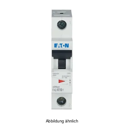 EATON Leitungsschutzschalter FAZ-K16/1 278599 | 1-polig | 16A | K-Charakteristik | 230V AC | 10kA | 1TE | IP20