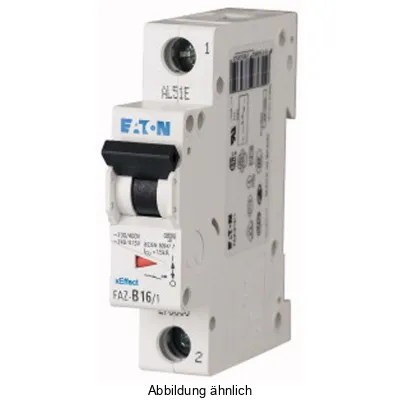 EATON Leitungsschutzschalter FAZ-K16/1 278599 | 1-polig | 16A | K-Charakteristik | 230V AC | 10kA | 1TE | IP20