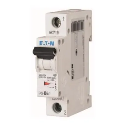 EATON Leitungsschutzschalter FAZ6-B6/1-SA 150690 | 1-polig | 6A | B-Charakteristik | AC 230V | Schaltvermögen 6kA | IP20