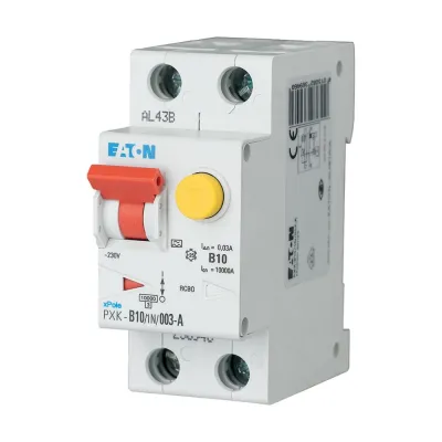 EATON FI/LS-Schutzschalter PXK-C10/1N/003-A | RCBO 1-polig+N | 10A | 30mA | Typ A | C-Char | 240V | 10kA | IP20