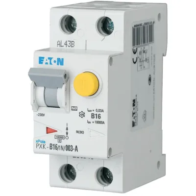 EATON FI/LS-Schutzschalter PXK-C16/1N/003-A | RCBO 1-polig+N | 16A | 30mA Typ A | C-Charakteristik | 240V | 10kA | 2TE