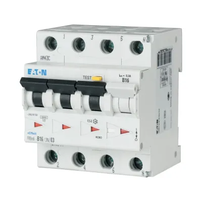 Eaton FI/LS-Schutzschalter FRBM6-C16/3N/003-A | 3p+N | 16A | 30mA Typ A | LS-Charakteristik C | 415V | 6kA | 4TE