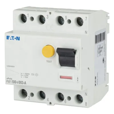 Eaton FI-Schutzschalter PXF-100/4/003-A 102881 | 4-polig | 100A | 30mA | Typ A | 400V | Hutschiene | IP20 | DIN-Schiene