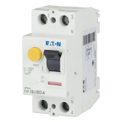 EATON FI-Schutzschalter PXF-16/2/003-A 236730 | 2-polig | 16A | 30mA | Typ A | 400V | DIN-Schiene | IP20 | 2TE