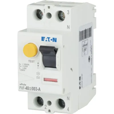 EATON FI-Schutzschalter PXF-40/2/003-A | 2-polig | 40A | 30mA | Typ A | 230V | DIN-Schiene | IP20 | 10kA