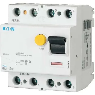 Eaton FI-Schutzschalter PFIM-40/4/003-G/F | 4-polig 40A 30mA Typ G/F | 230V | IP20 | DIN-Schiene