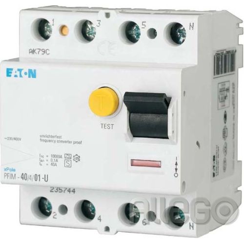 Bild: Eaton FI-Schutzschalter Typ F PFIM-63/4/003-G/F