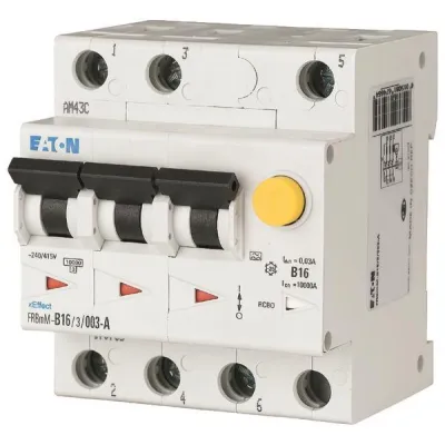 Eaton FI/LS-Schutzschalter FRBMM-B20/3/003-A | 3-polig | 20A | 30mA | Typ A | B-Charakteristik | 415V | 10kA | IP20