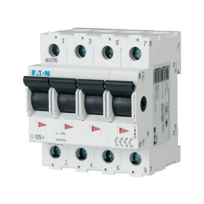 EATON Hauptschalter IS-100/4 276285 | 4-polig | 100A | 415V | Lasttrennschalter | DIN-Schiene | IP40 | schwarz