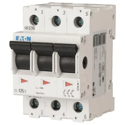 EATON Hauptschalter IS-16/3 276256 | 3-polig | 16A | 240-415V AC | REG Einbau | 3TE | IP40 | schwarz
