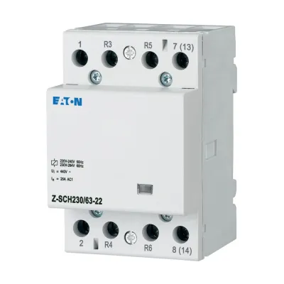 EATON Installationsschütz Z-SCH230/63-22 248857 | 63A | 230V/AC | 2 Schließer 2 Öffner | AC-1 | Hutschiene | IP40 | 3TE