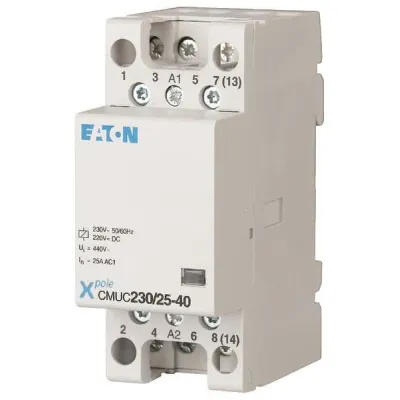 EATON Installationsschütz CMUC230/25-04 137405 | 25A | 230V/AC/DC | 4 Öffner | AC-1 | brummfrei | IP20 | 440V