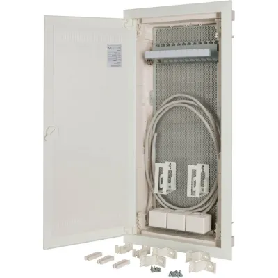 EATON Hohlwand-Multimediaverteiler KLV-48HWM-W-F-VM 194711-MW | 4-reihig | Unterputz | WIFI-Tür | IP30 | weiß