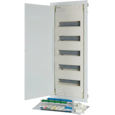 Eaton Unterputz-Kleinverteiler KLV-60UPP-F 302410 | 5-reihig 60TE | IP30 | Kunststoffgehäuse | Stahlblechtür | weiß