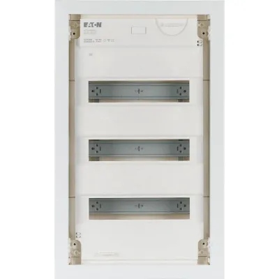 Eaton Unterputz-Kleinverteiler KLV-36UPS-SF 178819 | 3-reihig 36TE | Stahlblechtür superflach | IP30 | weiß RAL 9016