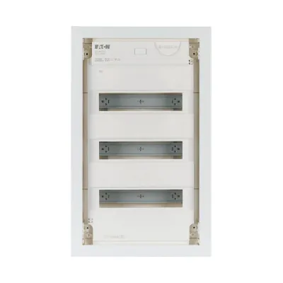 Eaton Unterputz-Kleinverteiler KLV-36UPS-SF 178819 | 3-reihig 36TE | Stahlblechtür superflach | IP30 | weiß RAL 9016