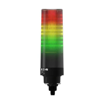 EATON Signalsäule SLC-M22-RYG-AP-24 | 24V DC | LED-Dauerlicht | Akustik 70 dB | IP66 | 1-fach | Grün/Gelb/Rot