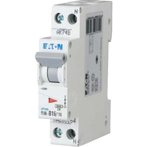 Bild: Eaton Leitungsschutzschalter 16A, 1p+N,Steckk PLN6-B16/1N-DE