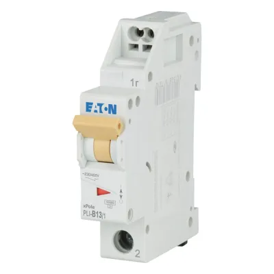 EATON Leitungsschutzschalter PLI-B13/1 101250 | 1-polig | B-Charakteristik | 13A | 230V | 10kA | IP20 | Steckklemmen