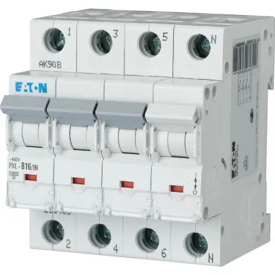 Eaton Leitungsschutzschalter PXL-B16/3N 236485 | 16A | 4-polig | B-Charakteristik | 400V | 10kA | Neutralleiter | IP20