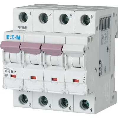 EATON Leitungsschutzschalter PXL-B32/3N 236488 | 3-polig + N | B-Charakteristik | 32A | 400V | 10kA | 4TE | IP20