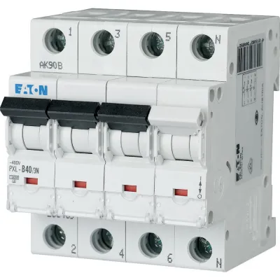 EATON Leitungsschutzschalter PXL-B40/3N 236489 | 40A | 4-polig 3+N | B-Charakteristik | 400V | 10kA | IP20 | 4TE