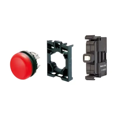 EATON Leuchtmelder M22-L-R-LED-BVP 110926 | LED Signallicht | rund | flach | rot | Ø22,5mm | Chrom | IP67/IP69K