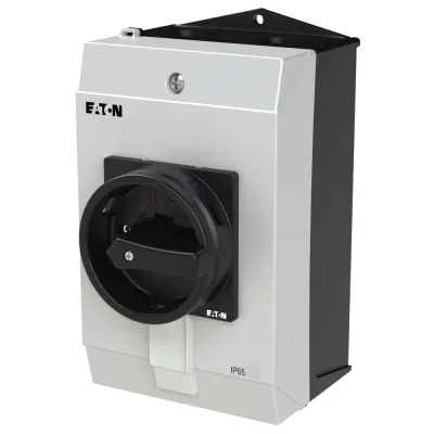 Eaton Hauptschalter P1-25/I2H/SVB-SW/HI11 | 25A | 3-polig | Aufbaugehäuse | IP65 | abschließbar | schwarzer Drehgriff