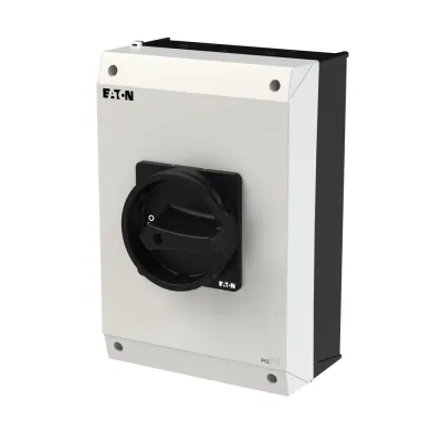 Eaton Hauptschalter P3-63/I4/MBS/SVB-SW/HI11 | 3-polig | 63A | IP65 | Aufbau | abschließbar | Türkupplung | schwarz