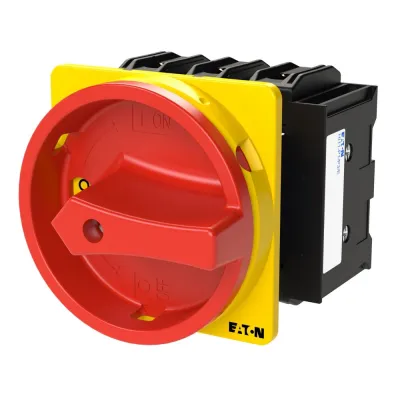 EATON Hauptschalter P3-80/EA/SVB/2HI11 | 80A | 3-polig | IP65 | Not-Aus | Drehgriff rot | Kunststoff | grau