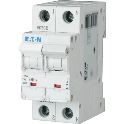 EATON Leitungsschutzschalter PXL-B50/1N 236125 | 1-polig+N | B-Charakteristik | 50A | 230V | 10kA | AC | IP20