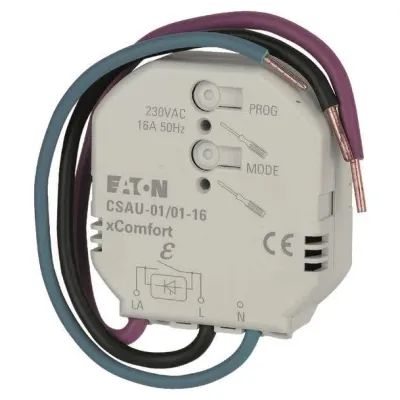 EATON Schaltaktor Funkbus CSAU-01/01-16 | 16A | 230V | Unterputz | 1 Ausgang | C-Last | xComfort | IP20 | LED-Anzeige