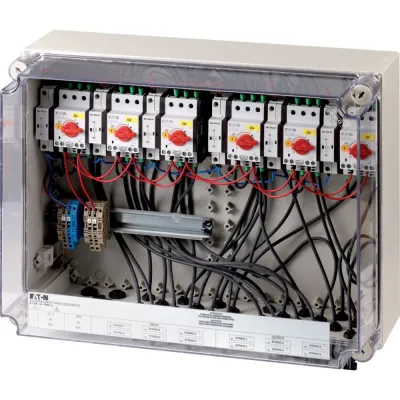 Eaton Feuerwehrschalter SOL30X6 168104 | PV Lasttrennschalter 6 Strings | 30A | IP65 | MC4 | Drehknopf | Kunststoffgehäuse