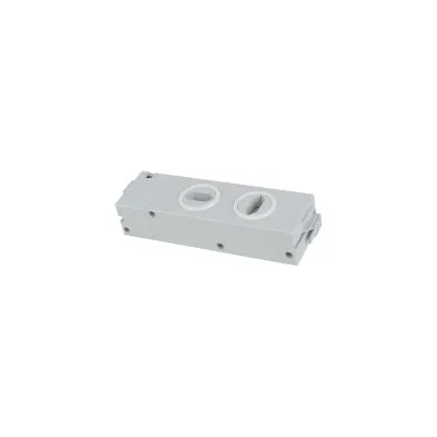 EATON Steckdosenleiste S2R-KLV EP-502574 | 2-fach | drehbare Schuko-Einsätze | Einbau Kleinverteiler | grau | Kunststoff