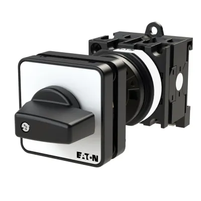 EATON Ein-/Ausschalter T0-2-8177/Z | 2-polig | 5 Stufen | 690V | 20A | Knebel | Frontschild 48x48mm | IP65