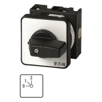 EATON Stufenschalter T0-2-8312/EZ | Lastschalter 2-polig | 20A | 4kW | IP65 | Zentraleinbau | 0-2 Stellungen