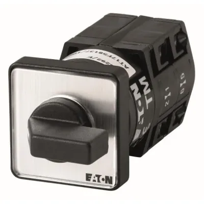 EATON Wendeschalter TM-2-8400/E 013181 | 2-polig | 10A | 2,2kW | IP65 | Einbau | rastend | kurzer Drehgriff | schwarz