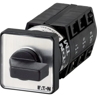 EATON Umschalter TM-3-8222/E 086742 | 3-polig 10A 3,3kW | IP65 Front | 6 Kontakte | rastend | schwarzer Knebel