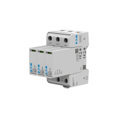 Eaton Überspannungsschutzgerät SPHT12-350/3-AX | Typ 1 | 3-polig | 25kA | TN-C | Hutschiene | Fernmeldekontakt | IP20