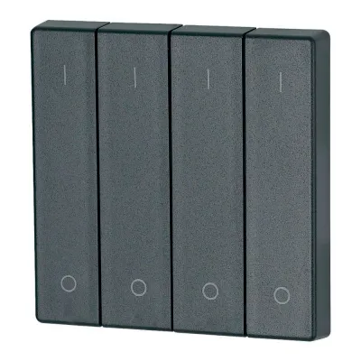 Eaton Wippe 4-fach CWIZ-04/14 147600 | Schalter für 55 mm Drucktaster | 0/1 Kennzeichnung | anthrazit | Kunststoff
