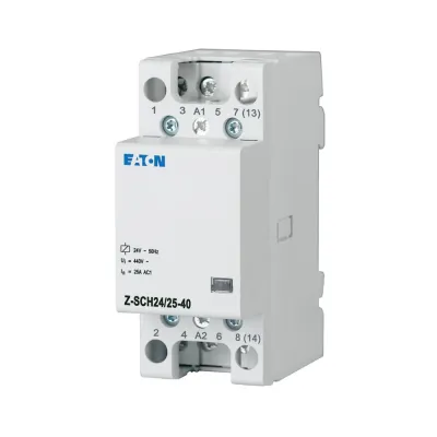 EATON Installationsschütz Z-SCH24/25-40 248851 | 25A | 24V AC Steuerspannung | 4 Schließer | AC-1 | IP40 | Hutschiene