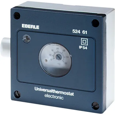 Eberle Allzweckthermostat AZT-I 524 410 | Raumthermostat 230V 10A | Aufputz | IP54 Feuchtraum geeignet | anthrazit