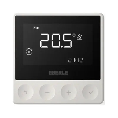 Eberle Uhrenthermostat ATR 4800 AP | Raum- & Fußbodenregler 5–40°C | digital | PID Regelung | 230V | weiß RAL 9016