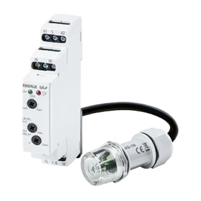 EBERLE DÄ-F 56519 Dämmerungsschalter mit Fernfühler | 5–10.000 Lux einstellbar | 12–240 V | 16A | DIN-Schiene | IP54