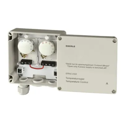 Eberle Dachrinnenregler DTR-E 3102 | Thermostat Dachrinnenheizung | 230V 16A | -20 bis +35°C | Aufputz | Grau