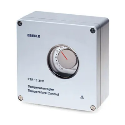 Eberle Frostwächter FTR-E 3121 | Raumthermostat Aufputz IP65 | -20 bis +35 °C | 230V | 1 Wechsler 16A | grau
